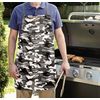 Outset Grill and Kitchen Apron, Camo Pattern With Pockets, Cotton, 27" x 34"