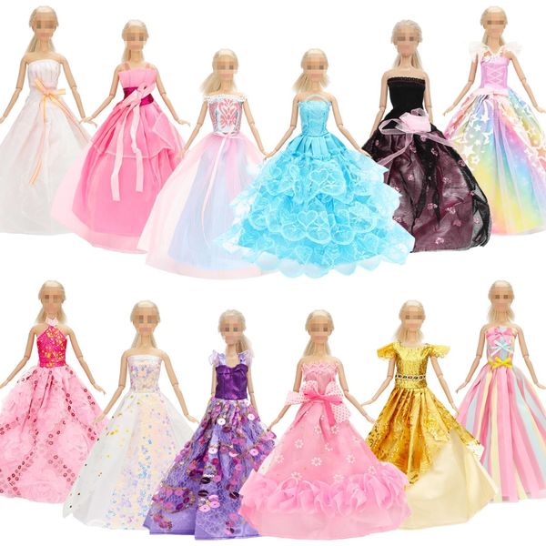 SOTOGO 12 Pieces Doll Clothes for 11.5 Inch Girl Doll Fashion Handmade Doll Dresses Wedding Dresses Evening Dresses Party Gowns Outfit