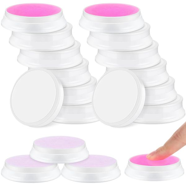 Zubebe 24 Pcs Finger Moistener for Paper Pink Money Counting Wax Non Slip Fingertip Moisturizer Long Lasting Wet Finger Pad for Office to Grip Bills Document Counting Collating Sorting 0.35 oz