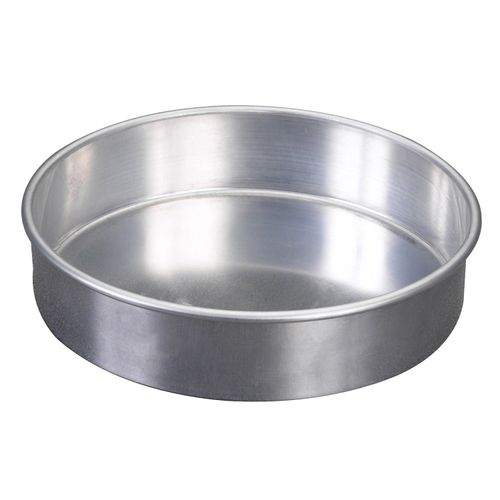 Nordic Ware Natural Aluminum Commercial Round Layer Cake Pan Baking Essentials, 8-Inch Round, Metallic