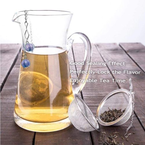 Cute Tea Infuser 2 Pack Tulip Flower Pendant Ball Filter Cute Stainless Steel Ball Mesh Strainer for Loose Tea and Spices & Seasonings (Tulip White Purple)