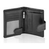 KORUMA Quality RFID Blocking Leather Men Wallet with Coin Pocket (Black)