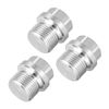 sourcing map M20 X 1.5 Male Outer Hex Head Plug - 304 Stainless Steel Solid Thread Corrosion Resistant Bung Plug Pipe Fitting 3Pcs