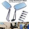 Rectangle Motorcycle Rear View Side Mirrors For Harley Street Glide Road King US