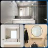 sourcing map 4Pcs Spring Loaded Mirror Hanger Clips, Frameless Mirror Holder Mount Bracket Hardware Kit with Screw for Wall Mounting, Silver