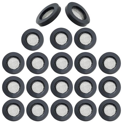 suiwotin 20pcs Stainless Steel Garden Hose Screen Filter, Pressure Shower Head Washer Gasket Hose Filter with 40 Mesh for 1/2" Garden Hose Faucet Inside Fittings