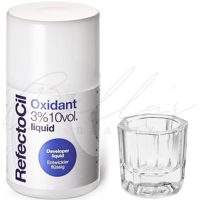 REFECTOCIL 3% 10vol. Liquid Oxidant Developer & Glass Mixing Dish KIT *NEW*