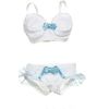 50cm Ribbon Bra & Shorts Set White x Blue
