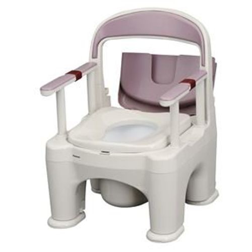 Panasonic Age-Free Lifetech Portable Toilet, Portable Toilet, Zaraku Rafine Pla Toilet Seat, Misty Purple, PN-L30200V ds-1550811