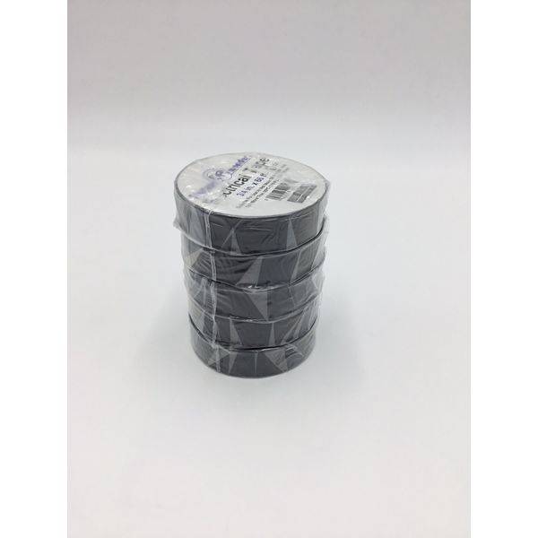 Shurtape Electrical Insulating Tape, 60' Length x 3/4" Width, Black(5 Roll).