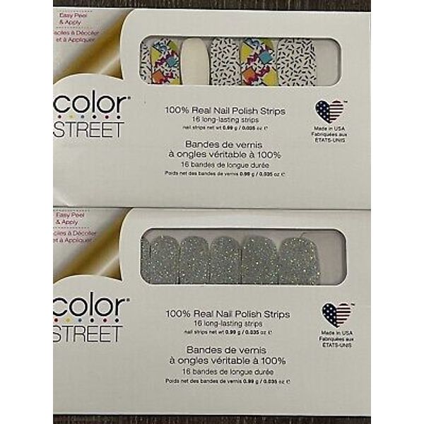 Color Street Nail Polish Strips New Retired Totally Rad & Fort Worth It set of 2