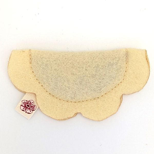 Cherry Valley Organics Catnip Toy, Organic Catnip, 100% Wool Felt, Grown & Made in The USA, Pierogi, Beige