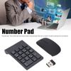 Wireless Numeric Keypad,2.4G Numeric Keypad & Mouse Combo,Mini 18 Keys Number Pad,Financial Accounting Numeric Keypad with Wireless Mouse for Laptop,PC,Notebook