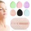 TRKETK 12 Pieces Cosmetic Powder Puff, 6 Pcs Finger Powder Puff and 6 Pcs 2.36 inch/6 cm Soft Round Powder Puffs Wet Dry Makeup Tool Setting Powder Puff Face Foundation Facial Makeup Blending Puff