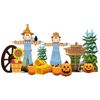 FALL HARVEST THEME 14pc Plastic OUTDOOR YARD DECOR Standee Standup Set Halloween