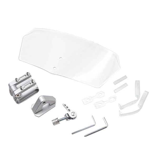 ANCLLO Motorcycle Wind Deflector Adjustable Heightened Wind Deflectors for Motorcycle
