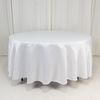 White 108" ROUND Lamour Satin TABLECLOTH Wedding Party Kitchen Tabletop Linens