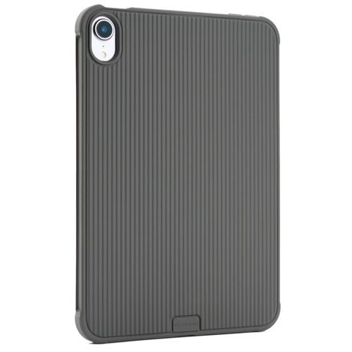 Veamor Mini 7/6 Case, Anti-Slip Textured Back Cover Protective Case with Pencil Holder for Apple iPad mini (A17 Pro) 2024 / 6th Generation 2021, Shockproof Bumper Corners/Slim Fit (Dark Gray)