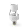 Ex-Pro PIR Occupancy Motion Sensor Detector, E27 Lamp Holder Converter Adaptor, Ceiling Mount, 360 Degree 6m Range, White - 2 Pack
