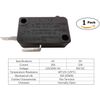 Microwave Oven Door Switch Replacement Part 16A 125VAC Black Normally Open1Pc 