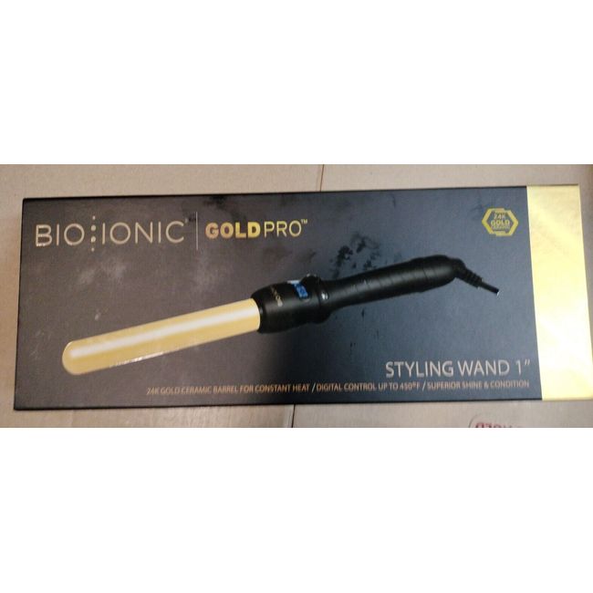 Bio Ionic Gold Pro Styling Wand 1". MODEL: Z-GPT-CW-1.0. NEW