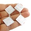 Maria Belen 925 Sterling Silver Reticulated Double Square Dangle Earrings