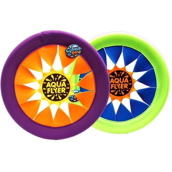 JA-RU Soft & Safe Frisbee Throwing Disc Splash Fun Aqua Flyer 12" (1 Disc Assorted) Flying Discs for Kids & Adult Girl & Boy Toys. Fidget Party Favors Outdoor Family Game Easy & Professional. 1031-2p