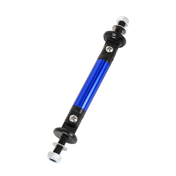 A ABSOPRO Adjustable Front Bumper Lip Lever Splitter Support Mount Rod Blue