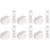 Ufixt Universal White Control Knobs for Ovens, Cookers and Hobs (Pack of 6)
