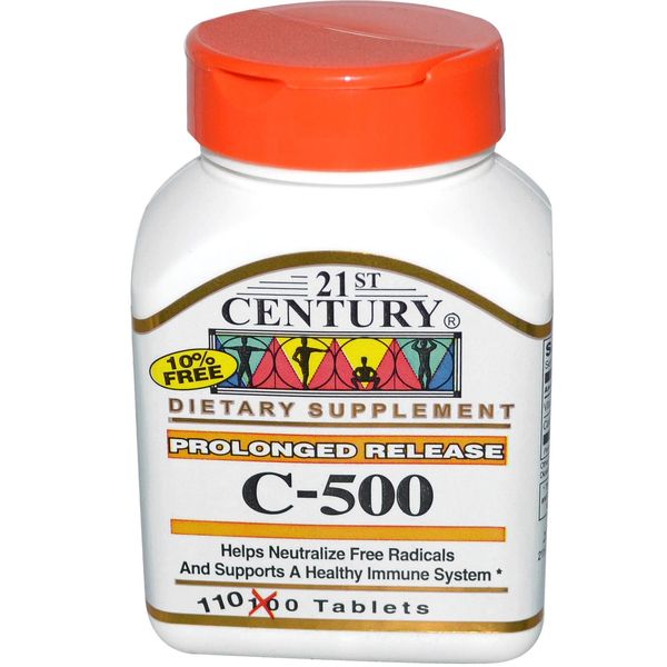 21st Century C 500 mg Prolonged Release Tablets, 110 Count (21190)