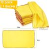 6 PCS (2 Pack) 100% Pure Cotton Yellow Multi-Purpose Dusters Cleaning Cloths-New