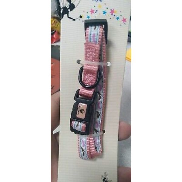 Hamilton Pixie Pet Collection 3/8" x 7-12" Collar with 6' Lead, Pink/High Heels