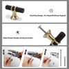KOMOTIA 10 Pack Cabinet knurled Knobs Matte Black and Brushed Gold Kitchen Cabinet Knobs Aluminum and Zinc Alloy Drawer Pulls Solid Cabinet Hardware