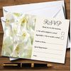 White and Green Calla Lily Personalised RSVP Cards
