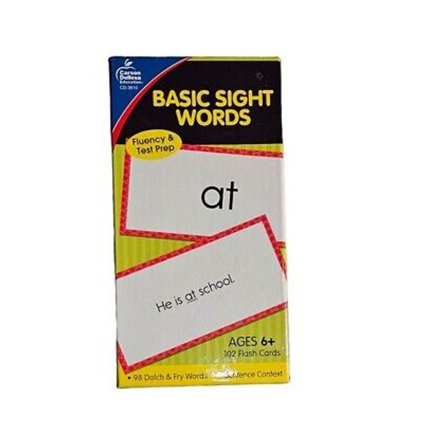 Basic Sight Words Flash Cards Fluency & Prep Ages 6+