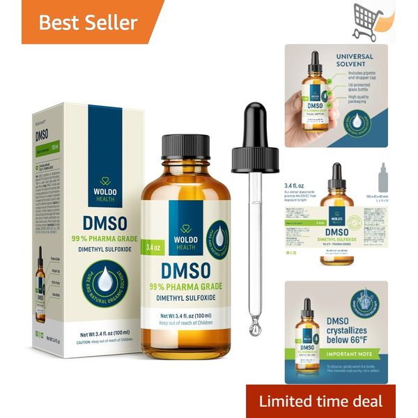 DMSO Pharmaceutical Grade 99.9% Purity Liquid with Dropper for Scientific Use