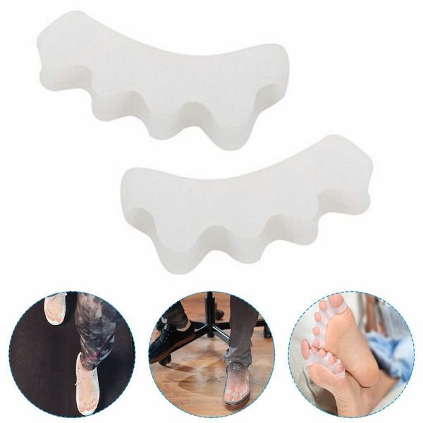 2pcs Silicone Gel Bunion Corrector Toe Protector Straightener Spreader Separator