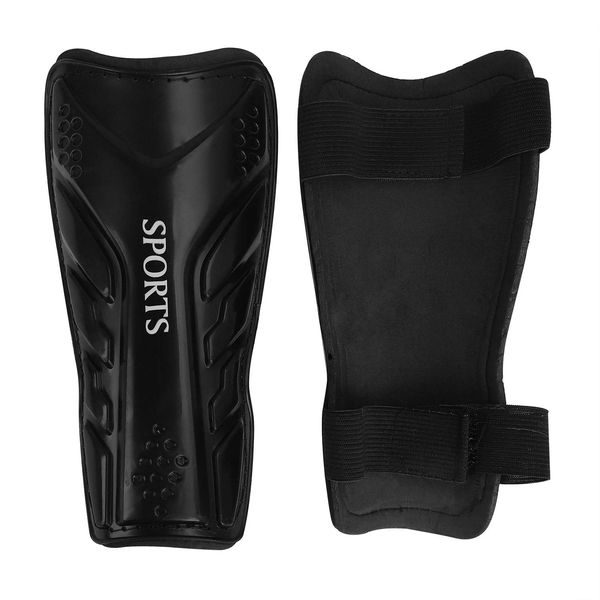 Soccer Shin Guard Kids Shin Guards for Soccer Junior Sports Care Leg Protection Pads Adjustable Absorption Shock Breathable Injury Prevention Calf Supporter Child Futsal Running Exercise Equipment 1 Pair Black