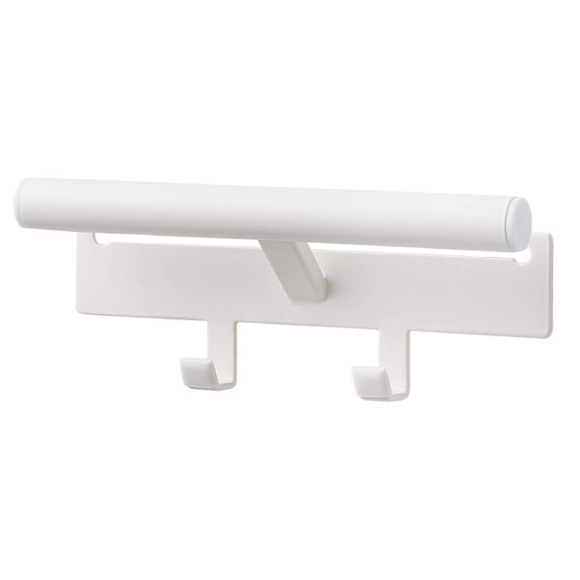Yamazaki 5316 Color Box Side Bag & Backpack Hanger, White, Approx. W 10.2 x D 2.6 x H 4.1 inches (26 x 6.5 x 10.5 cm), Tower Small Storage, Easy Installation