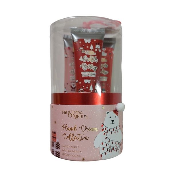 Frosted & Merry Hand Cream Collection Gift Candy Apple Winter Berry Sugar Cookie