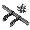 Bicycle Handlebar Extension Frame, Multi Function Bike Extender Rack Double Bike Handlebar Bracket for Light Flashlight, Phone Mount Holder, Speedometer(Black)