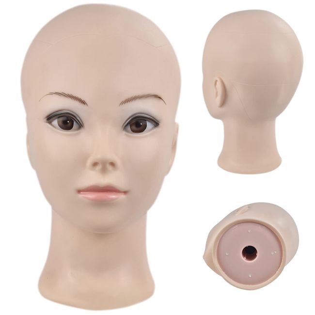 Female Mannequin Head With Shoulders For Wig Display Top Quality Pvc  Mannequin Head Modle With Artificial Eyeball For Hat Wigs