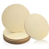 ANTHYTA 12 Pcs Wooden Circles 20 cm/7.87 inch Round Wood Discs Plain Natural Blank Wooden Discs Round Wood Plaque Unfinished Wooden Discs Slices Cutouts for Pyrography Painting and Christmas Decor