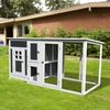 63” Wooden Tall Indoor Outdoor Chicken Coop House w/ Run& Nest Box