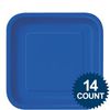 Solid Royal Blue Square Paper Dinner Plates (22cm) 14 Count - Elegant, Disposable, Perfect for Parties & Events