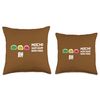 Mochi Yum Yum Woo Hoo Throw Pillow