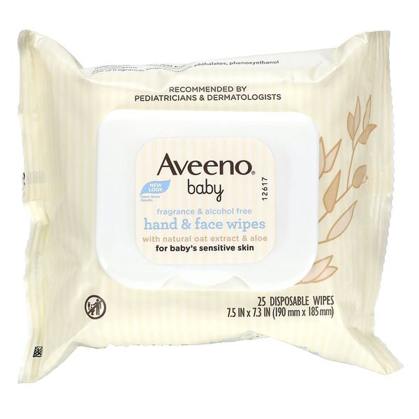 Aveeno Aveeno Baby Wipes 25 Count Sensitive (4in), 25 Count