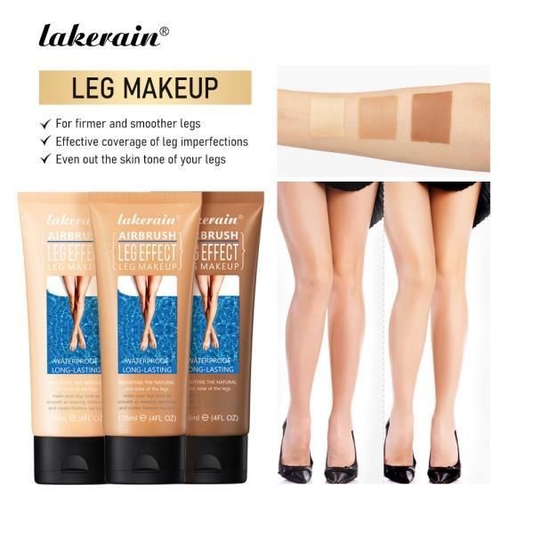 Monochromatic Matte Leg Makeup Skin Color Golden Dark Brown Highlight