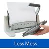 Swingline 3 Hole Punch, 40 Sheet Capacity Three Hole Puncher 3 Ring, Adjustable 2-7 Hole Paper Punch, LightTouch Low Effort, Black & Silver (74357)