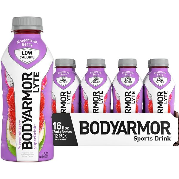 (12 Pack) BODYARMOR Low-Calorie Coconut Sport Drink, Dragonfruit Berry, 16 Fl Oz